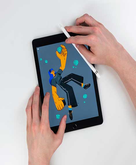 strategic designing on tablet